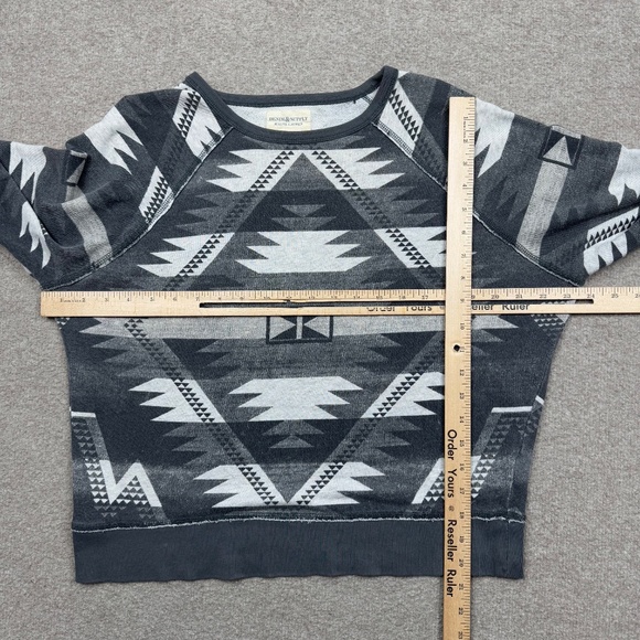 Denim & Supply Ralph Lauren Womens Sweatshirt Gray Small S Pullover Aztec Lady - Picture 5 of 7